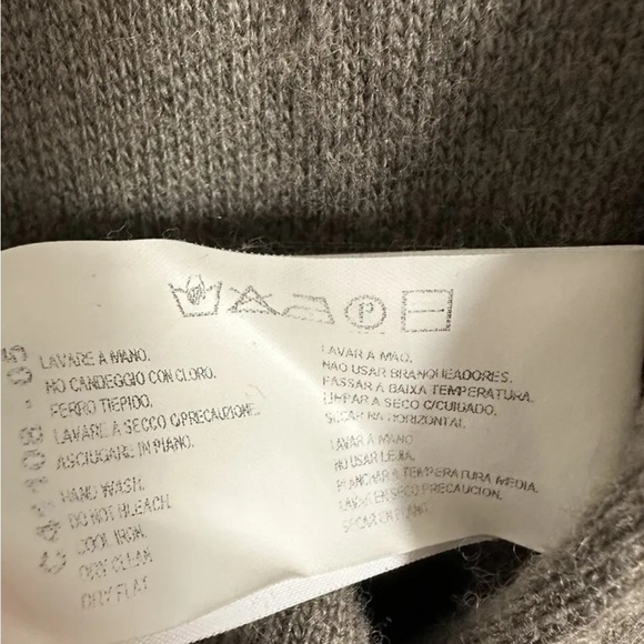 EMPORIO ARMANI Cardigan Sweater women's 12 open belted vintage bell sleeve green - Picture 11 of 13